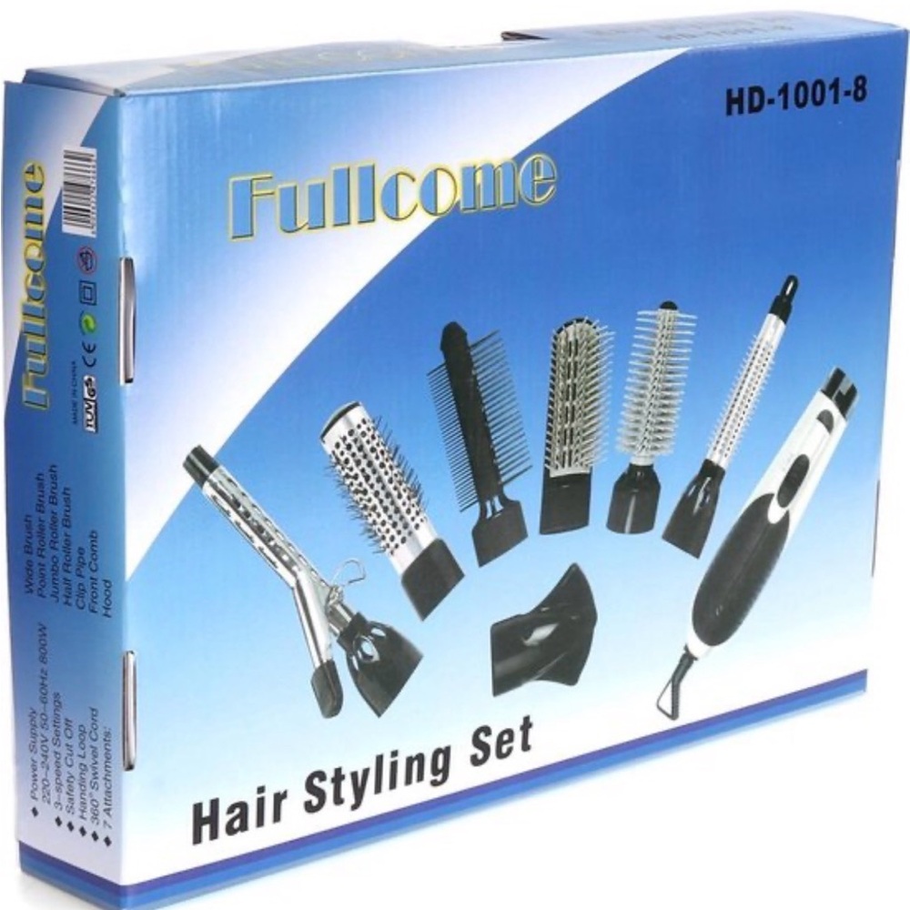 Black and Silver Hair Styling Set